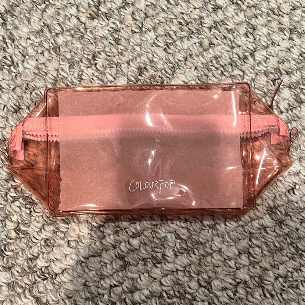 ColourPop Rose-Tinted Transparent Cosmetic Pouch